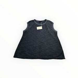 Universal Thread Womens Textured Sleeveless A-Line Top Black 013 01 5932 L